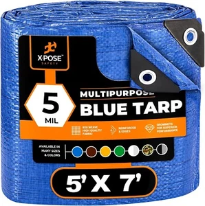 X-Pose Multipurpose Better Blue Tarp 5x7 5mil thick-NEW! - Foto 1 di 1
