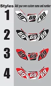 Number Plates Side Panels Graphics Decal for 2010-2013 Honda CRF250 CRF 250 - Foto 1 di 1