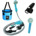 12V Mini USB Rechargeable Shower Pump With Bucket Set For Outdoor Camping