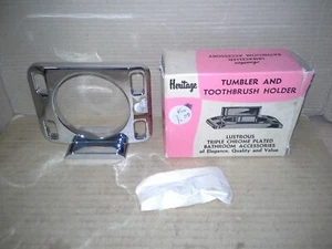 Vintage Heritage No.H-75 Toothbrush Tumbler Holder Triple Chrome Polished. NOS - Picture 1 of 19