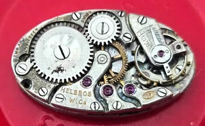 VINTAGE~HELBROS~15J SWISS WATCH MOVEMENT (GOOD BALANCE) - Picture 1 of 2