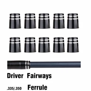 Golf Aderendhülsen .335 und .350 für Driver Fairwayholz schwarz mit Silberrand Ring - Bild 1 von 1