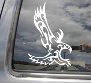 Attacking Tribal Eagle - Bird Hawk Falcon Car Window Vinyl Decal Sticker 01527 - Bild 1 von 2