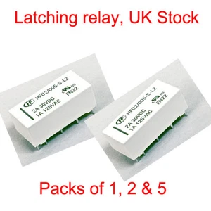 12V Coil Bistable Latching Relay DPDT 2A 30VDC - High Quality Free Postage - Picture 1 of 1