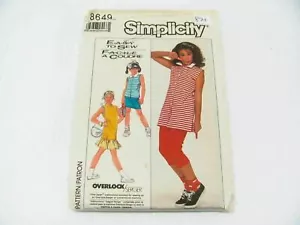 Simplicity 8649 H 7 8 10 Girls Coordinates Uncut Sewing Pattern 871 - Picture 1 of 4