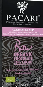 Pacari Salt & Nibs Raw Chocolate Bar - 1.76oz. 50g. - Picture 1 of 1
