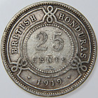 1919 Honduras 25 Cents 25c Scarce 40k Minted -3131-