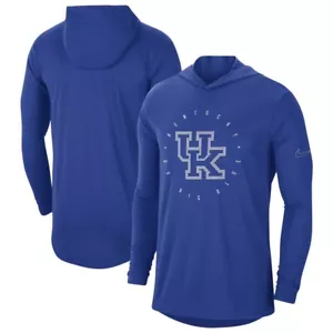 Nike Kentucky Wildcats UK Blue Performance Long Sleeve Hoodie Shirt Men’s Sizes - Picture 1 of 4