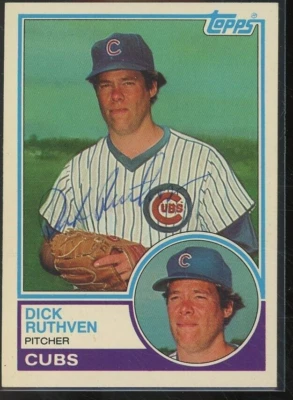Dick Ruthven Autographed 1983 Topps Traded #98T - Image 1 of 2