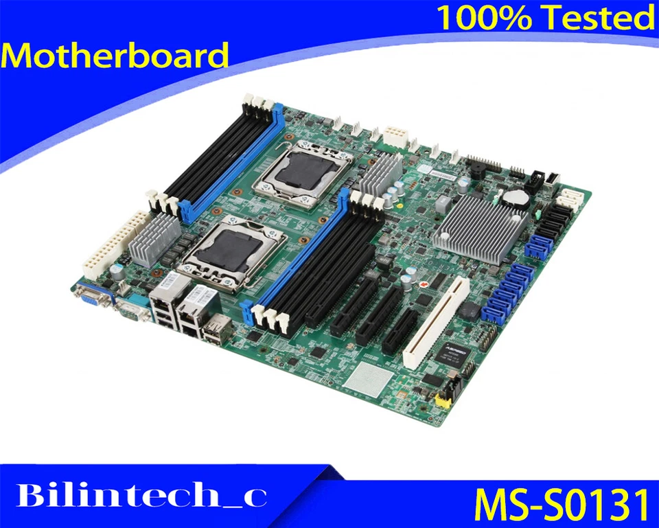 FOR MSI MS-S0131 LGA1356 C602 PCI3.0 Server Motherboard DDR3 128GB VGA - Image 1 of 1
