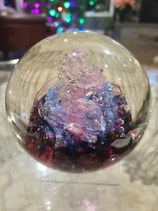 SELKIRK GLASS FANTASY SUPER MAGNUM PAPERWEIGHT BOXED - Picture 1 of 10