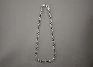 Vintage 1960’s Silver Chain Necklace 23” Soviet Armenia Yerevan Sterling Silver - Bild 1 von 3