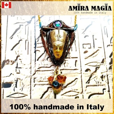 Egyptian Goddess Ancien Egypt Pharaon Jewelry Pendant Papyrus Egypyian Nefertiti - Image 1 of 4