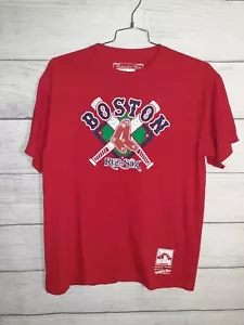 MLB Boston Red Sox Baseball Mitchell & Ness T Shirt Mens Large Cooperstown NEW - Picture 1 of 5