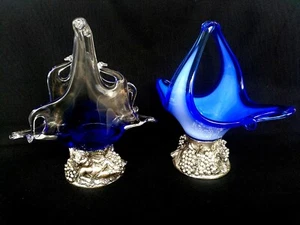 2 PIEZAS VINTAGE ART GLASS ROBEAN MADE IN ITALIA - Imagen 1 de 12
