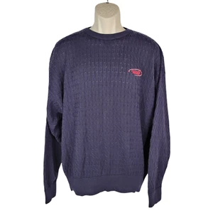 The Office Depot Cable Knit Sweater Mens Size XL Blue Nicklaus Golf Pullover - Picture 1 of 9