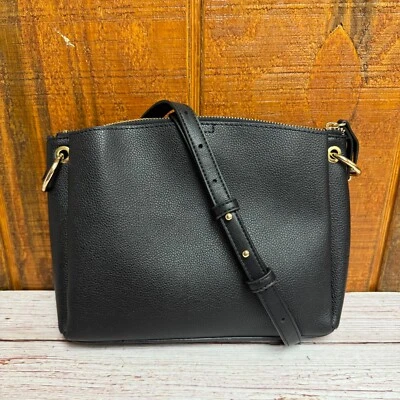 ALFANI Tieghan 人造皮革拉链斜挎包 - 黑色 — 第 1/4 张图片