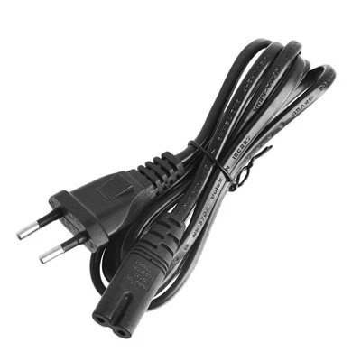 1.5M EU 2-Prong Port AC Power Cord Cable Connector Plug for PS2 PS3 PS4 Slim PC - Image 1 of 4