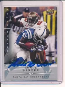 2008 UPPER DECK FIRST EDITION Ronde Barber signed Auto IN PERSON AUTOGRAPH RC - Picture 1 of 1