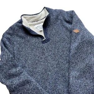 Orvis Herren Brighton Classic Collection blau Sherpa-gefütterter Pullover 1/4 Zip Gr. XXL - Bild 1 von 5