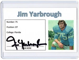 Jim Yarbrough NFL Lions Auto handsigniert signed 3x5 Karteikarte B - Bild 1 von 1