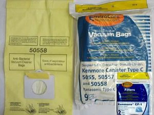 Envirocare Kenmore Mircrofiltration Canister Vacuum Bags - 50558, 5055, 50557 (9 - Picture 1 of 3