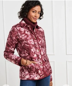Talbots Quilted Barn Jacket Splendid Floral Size 2X NWT - Picture 1 of 11