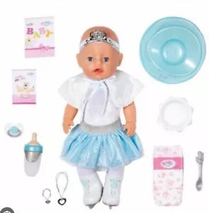 BABY Born 43cm Soft Touch Princess on Ice Ballerina Doll With Skates - Picture 1 of 4