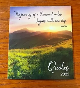 Quotes 2025 Wall Calendar 12 Month | 3 1/2" X 8" Open - Picture 1 of 5