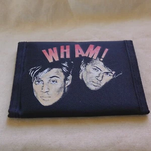 Vintage 1980's WHAM! George Michael Wallet Deadstock NOS New Old Stock blk - Picture 1 of 3