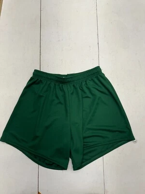 Pantalones cortos deportivos Augusta Sportswear de malla verde con cordón para mujer talla grande Foto 1 de 4