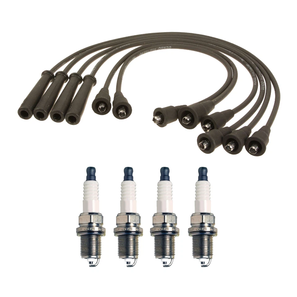 Denso Wire Set 7mm & 4 U-Groove Spark Plugs 0.032 Kit For Geo Tracker 1.6L L4 95 - Image 1 of 1
