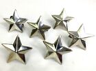 Lot of 6 Silver Plate Star Napkin Rings. Patriotic, Western, Christmas Events