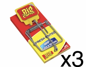 3x The Big Cheese Fresh Baited Mouse Trap - Fast Shipping - Picture 1 of 1