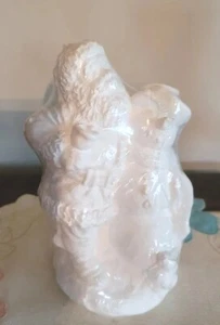 CALIFORNIA CREATIONS SANTA and SNOWM READY TO PAINT CHRISTMAS PLASTER FIGURE NIP - Picture 1 of 5