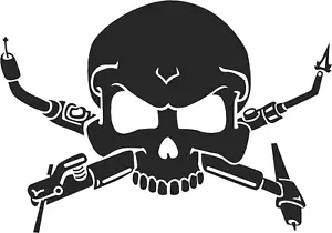2 (PCS) Welder Skull Stickers Decals 20 Colors To Choose From - Bild 1 von 3