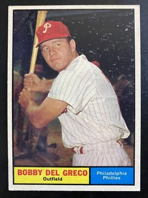 Bobby Del Greco 1961 Topps Baseball Card Philadelphia Phillies #154 - Image 1 of 2