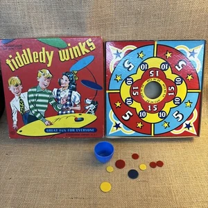 TIDDLY WINKS Vintage w/ ORIGINAL BOX - Picture 1 of 7