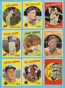 1959 Topps Baseball set You Pick Any card Stars HOF Rookie *NEW updated 6-26-25* - Picture 1 of 52