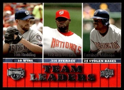 2009 Upper Deck Tim Redding/Cristian Guzman/Lastings Milledge Washington - Image 1 of 2