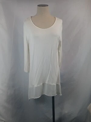 Vintage Ivory Blouse 2B Together Womens Size Medium Semi Sheer Top Classic Shirt - Image 1 of 4