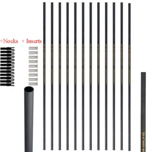 33inch Pure Carbon Arrows Shaft SP300-600 for Archery Hunting Arrows DIY Making - Picture 1 of 13