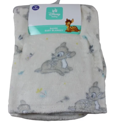 Disney Manta Bebé Bambi Vellón Bronceado Flor Infante Niñas Suave Mimosa Nueva con Etiquetas Foto 1 de 4