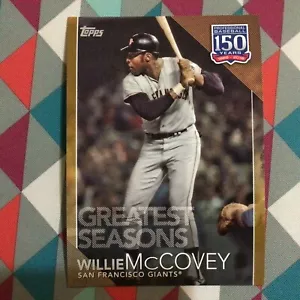 #143 Willie Mccovey Giants 5x7 - 04/10 made Gold 2019 Topps 150 Years Greatest - Picture 1 of 2