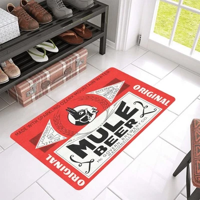 Mule Beer Label Vintage Style Door Mat Rug Indoor Outdoor Decor - Image 1 of 4