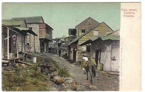 Culebra, Panama Und/B Postkarte ca. 1906 - Schmale Hauptstraßenszene - Bild 1 von 2