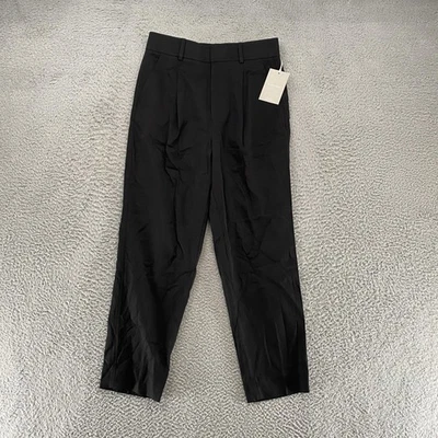 Calça Everlane Feminina 6 Preta Tencel Way Calça Cônica Alta Cintura Alta - Imagem 1 de 4
