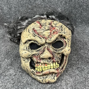 Maschera ghoul zombie Halloween illimitata pasquale con capelli grigi adolescente taglia large 12-14 - Foto 1 di 10