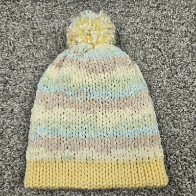 Gorro hecho a mano Tobogán Toque 3-12 meses Pompón supersuave multicolor B3-1112 Foto 1 de 4