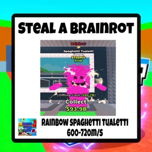 Steal a Brainrot | Rainbow Spaghetti Tualetti (600-720m/s) Fast Delivery🚽🟢 - Picture 1 of 1
